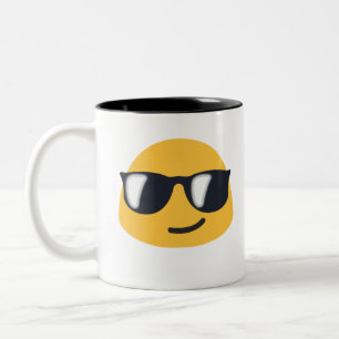 Zonnebril Emoji Tweekleurige Koffiemok
