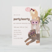 Zonnebril Hond Valentijnsdag Kaart (Staand voorkant)