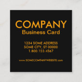 zonnebril in de nachtmooon vierkante visitekaartje (Achterkant)