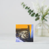 zonnebril in de nachtmooon vierkante visitekaartje (Staand voorkant)