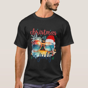 Zonnebril Kerstmis in juli Santa Hat Zomer Vaca T-shirt