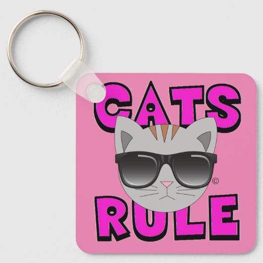 Zonnebril Kitty Sleutelhanger Katten Regel (Voorkant)