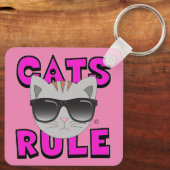 Zonnebril Kitty Sleutelhanger Katten Regel (Achterkant)