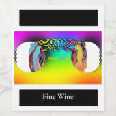 ZONNEBRIL LOGO WIJN ETIKET (Enkel label)