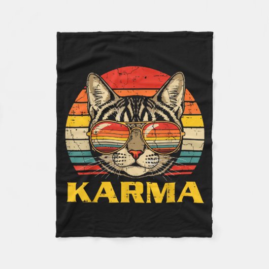 Zonnebril met kattengezicht Karma Funny Kitten Kit Fleece Deken (Voorkant)
