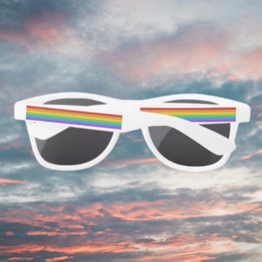 Zonnebril met Regenboog Pride Strepen