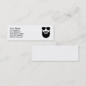 zonnebril met volle baard mini visitekaartje (Voorkant / Achterkant)