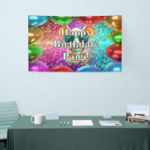 Zonnebril Muis Gepersonaliseerd karakter verjaarda Spandoek (Beurs)