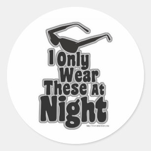 Zonnebril na donker ronde sticker