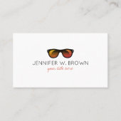 Zonnebril Oogglazen Bril Opticien oranje Visitekaartje (Voorkant)