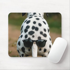 Zonnebril op de staart van een Dalmatische hond Muismat