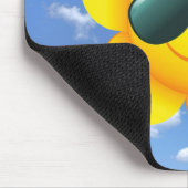 zonnebril op gele zon muismat (Hoek)