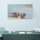 Zonnebril op het strand spandoek (Beurs)