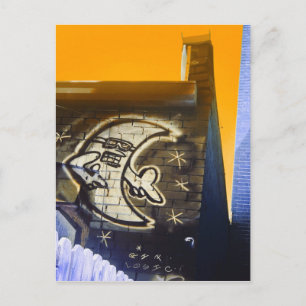 zonnebril op nachtmaan briefkaart