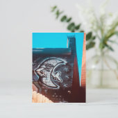 zonnebril op nachtmaan briefkaart (Staand voorkant)