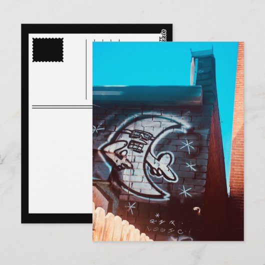 zonnebril op nachtmaan briefkaart (Voorkant / Achterkant)