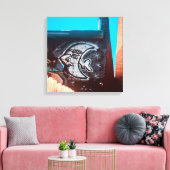 zonnebril op nachtmaan canvas afdruk (Insitu (Woonkamer))