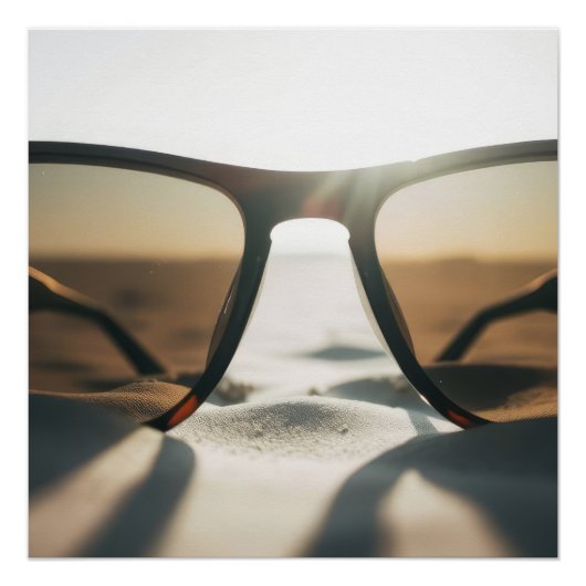 Zonnebril op Zand Perfect Poster (Voorkant)