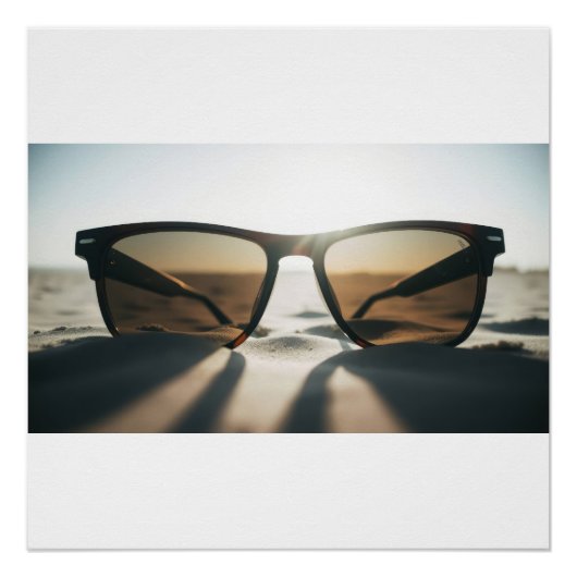 Zonnebril op Zand Perfect Poster (Voorkant)