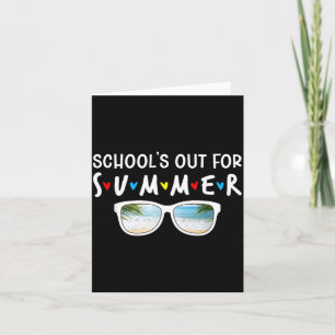 Zonnebril Palmboom Strand School Is Uit Voor De Zo Kaart
