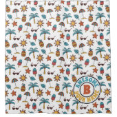 Zonnebril Panananasbuis Douchegordijn (Voorkant)