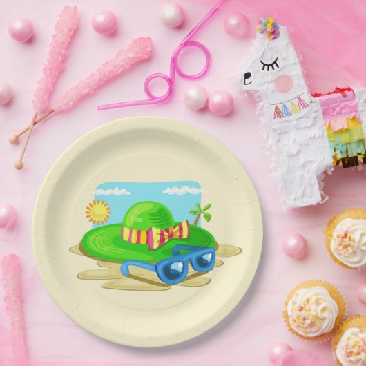 zonnebril papieren bordje (Feest)