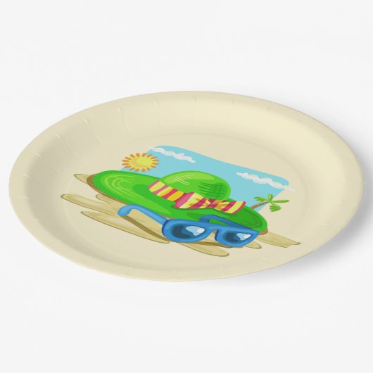 zonnebril papieren bordje (Gekanteld)