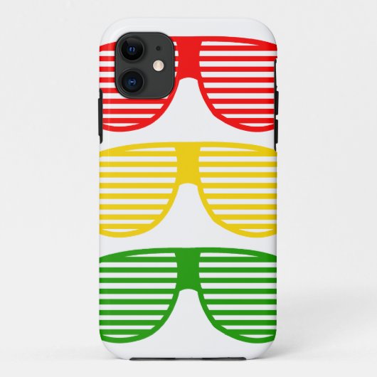Zonnebril Reggae iPhone Hoesje (Achterkant)