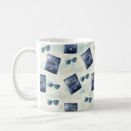 Zonnebril Reis Blauw Paspoort Koffiemok