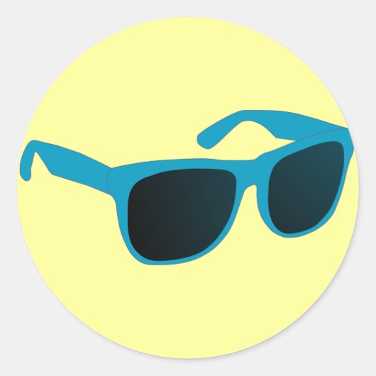 zonnebril ronde sticker (Voorkant)