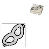 zonnebril rubberstempel (Gestempeld)