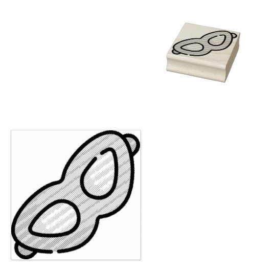 zonnebril rubberstempel (Gestempeld)