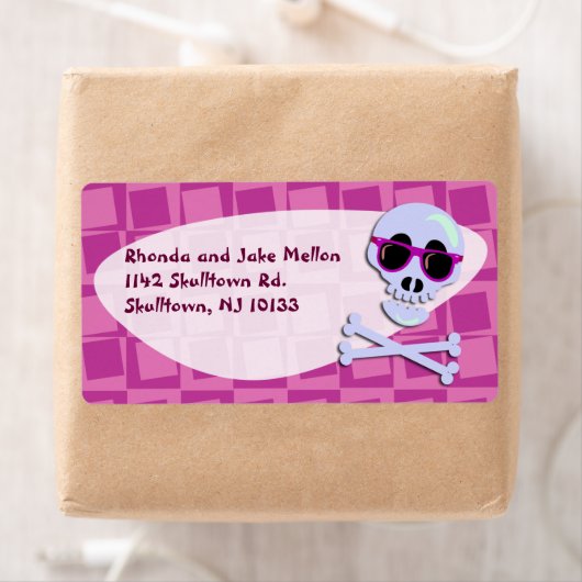 Zonnebril schedel etiketten (Insitu)