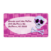 Zonnebril schedel etiketten (Voorkant)