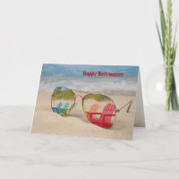 Zonnebril Strandstoel Reflectie op Pensioen