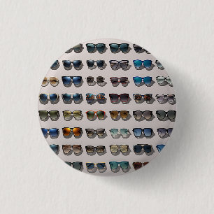 Zonnebril thema badge, speld, knop cadeau ronde button 3,2 cm