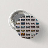 Zonnebril thema cadeau ronde button 3,2 cm (Voorkant /achterkant)