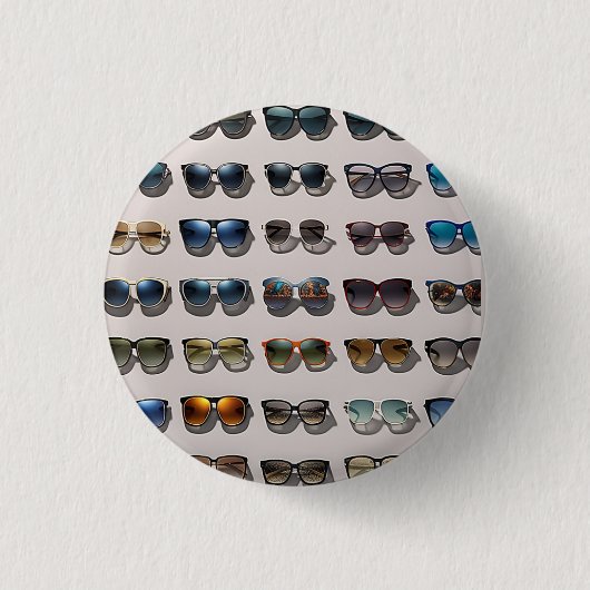 Zonnebril thema cadeau ronde button 3,2 cm (Voorkant)