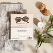  zonnebril, tweede handwerkplaats visitekaartje