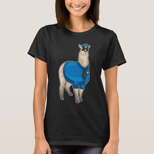 zonnebril van de politie van Alpaca T-shirt (Voorkant)