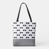 Zonnebril van een vliegdekvliegtuig voor vliegende tote bag (Achterkant)