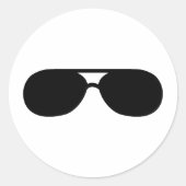 zonnebril van pimp ronde sticker (Voorkant)