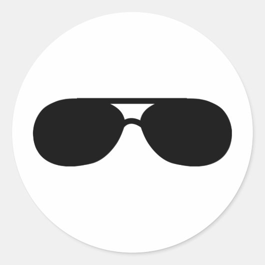 zonnebril van pimp ronde sticker (Voorkant)