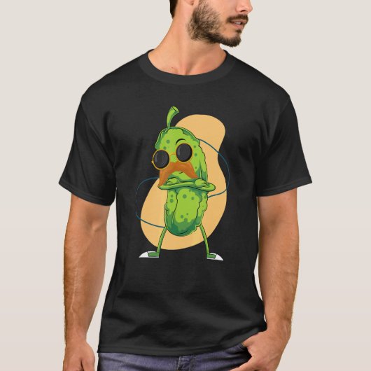 Zonnebril Veggie Komkommer snor Cool Pickle T-shirt (Voorkant)