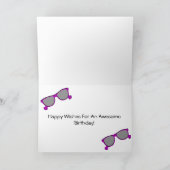 Zonnebril Verjaardag Kaart (Binnen)