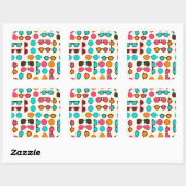 zonnebril vierkante sticker (Vel)