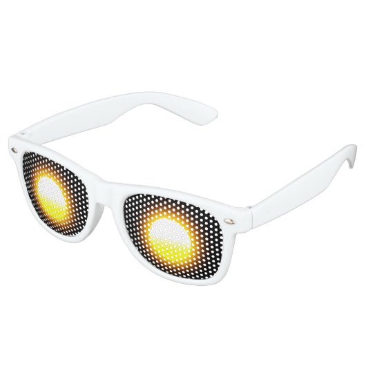 Zonnebril Volwassen Party Shades, Wit (Gekanteld)