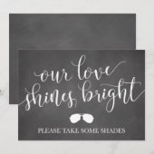 Zonnebril voor gebaren - Onze liefde is helder (Voorkant / Achterkant)