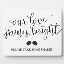 Zonnebril voor gebaren - Onze liefde is helder Fotoplaat
