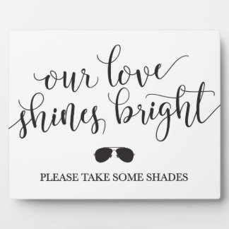 Zonnebril voor gebaren - Onze liefde is helder Fotoplaat